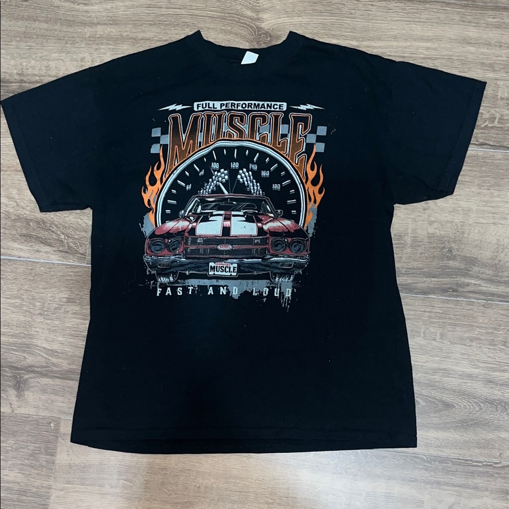Muscle Car Graphic Black T-Shirt